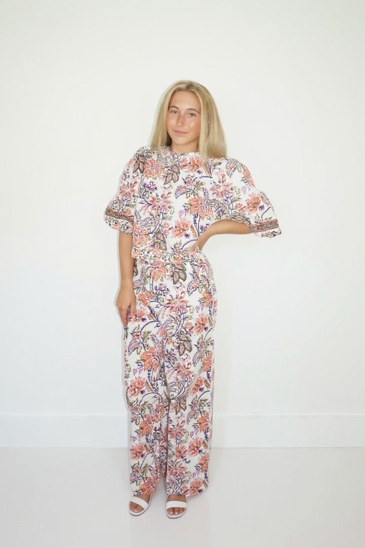 Paige Puff Sleeve Top - Jaipur Print