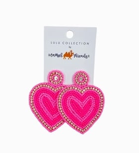 Heart Beaded Earrings