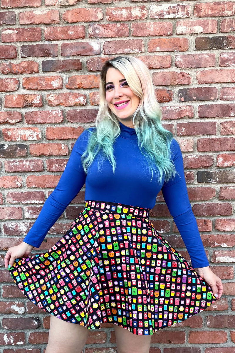 Blue Mock Neck Top from KADOU Boutique