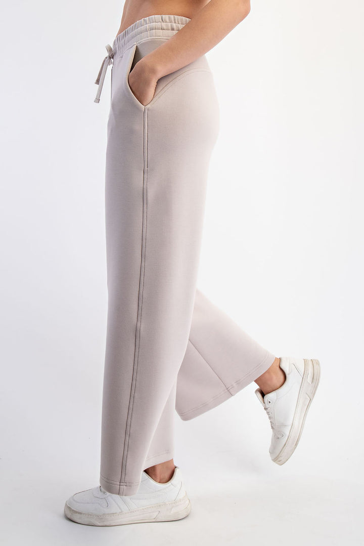 Modal Cropped Wide Leg Pants