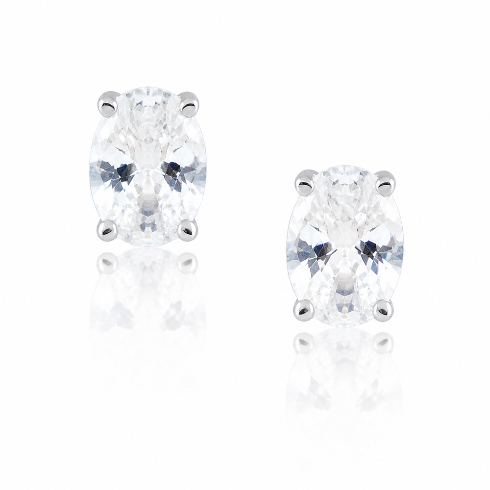 Oval Cut Studs from KADOU Boutique