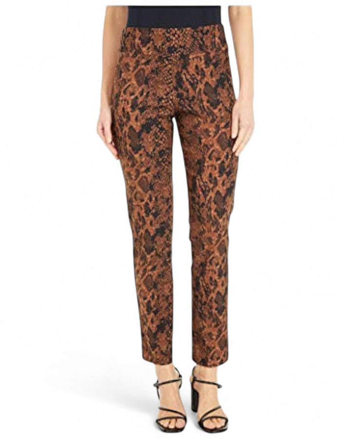 Krazy Larry P507 Pull on Pant - Brown Python