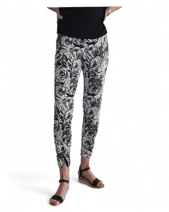 Krazy Larry P907 Feather Weight Pant - Black Rose from KADOU Boutique