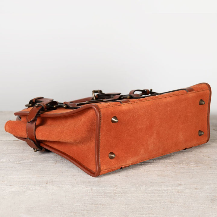 Paddock -  Halter Tote Luxury Leather Handbag in Cognac on Cognac