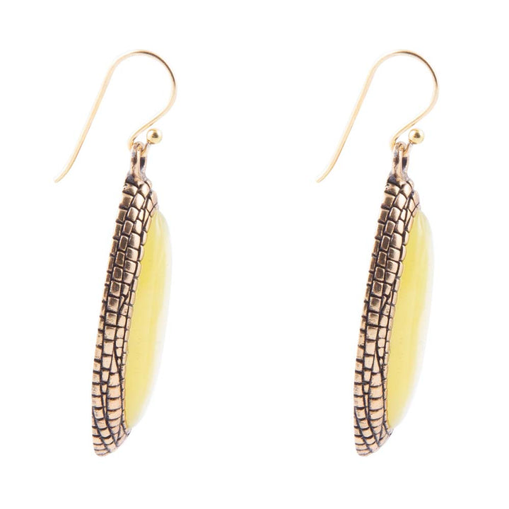 Palios Green Jade Drop Earrings