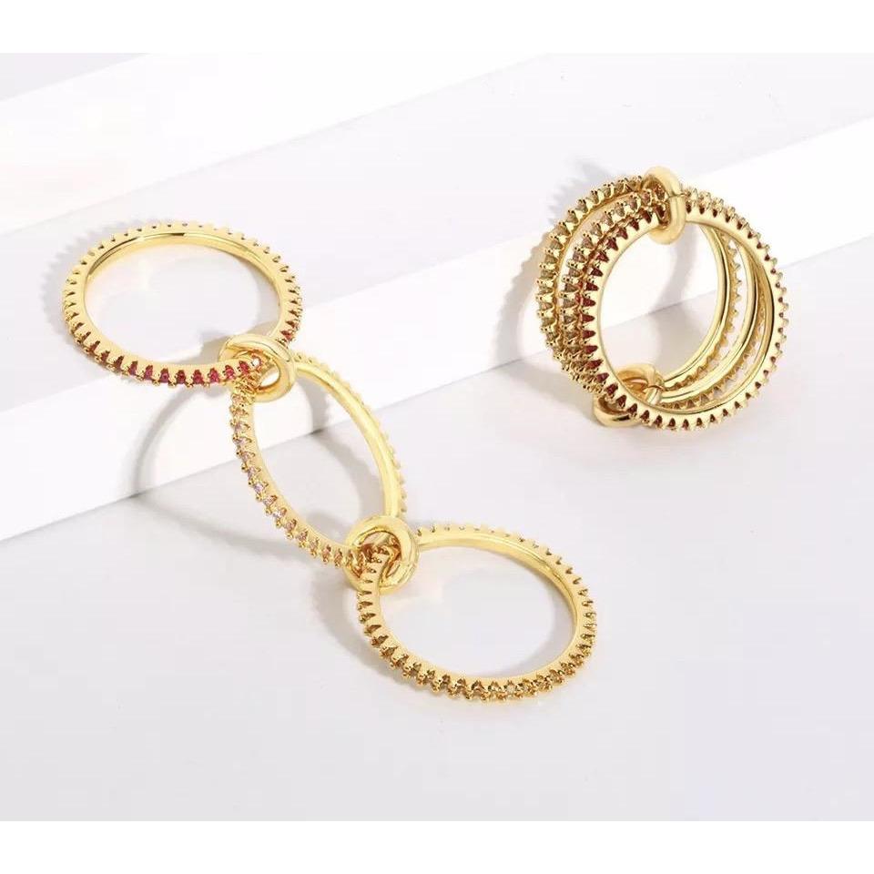 Pave Ring Set from KADOU Boutique