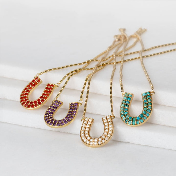 Prism - Amethyst Pave Horseshoe Earring