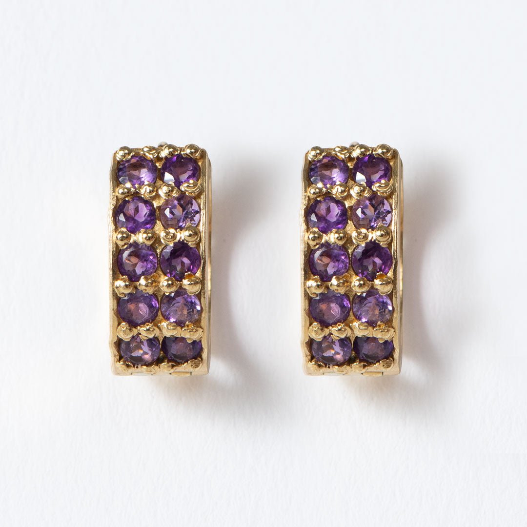 Prism - Amethyst Pave Horseshoe Earring