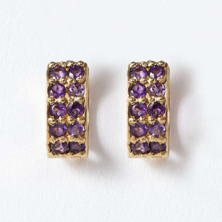 Prism - Amethyst Pave Horseshoe Earring