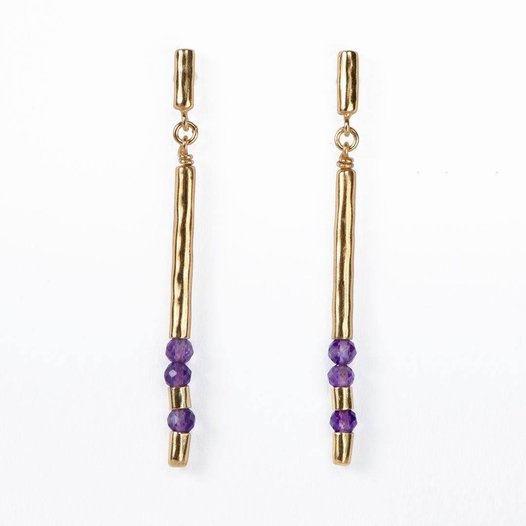 Prism - Amethyst Pave Horseshoe Earring
