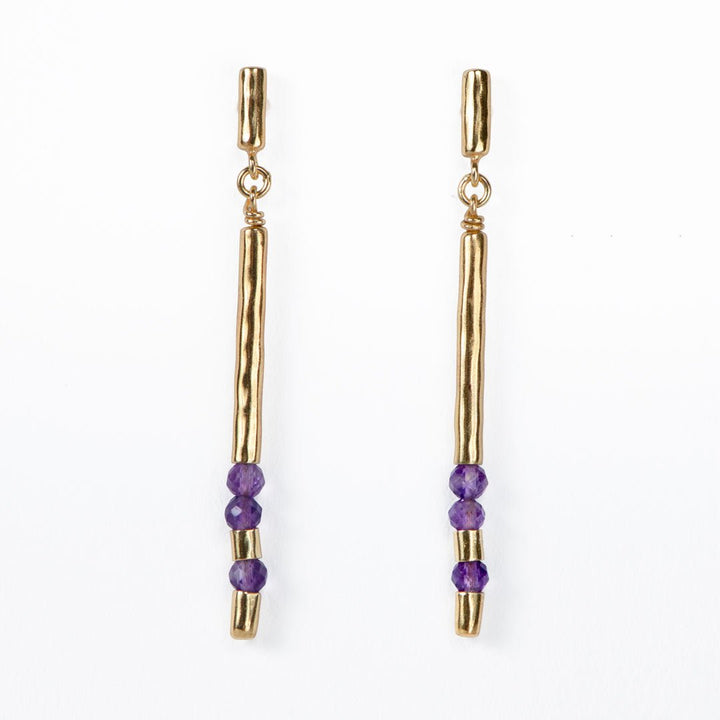 Prism - Amethyst Pave Horseshoe Earring