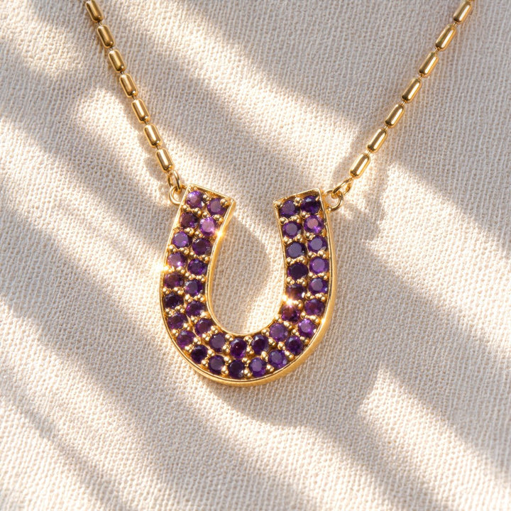 Prism - Amethyst Pave Horseshoe Earring