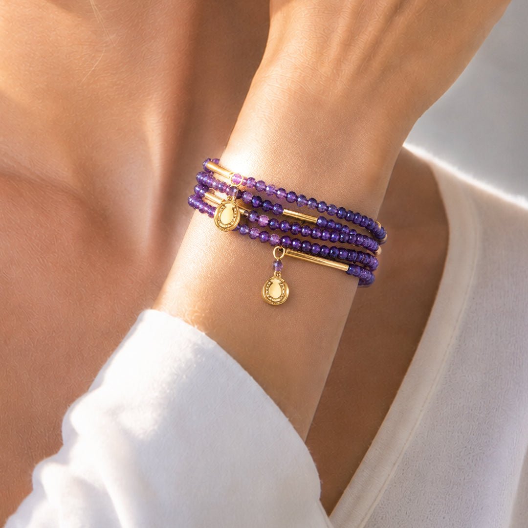 Prism - Amethyst Pave Horseshoe Earring