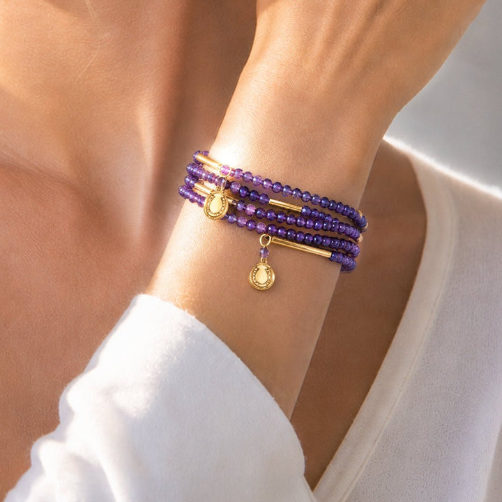 Prism - Amethyst Pave Horseshoe Earring