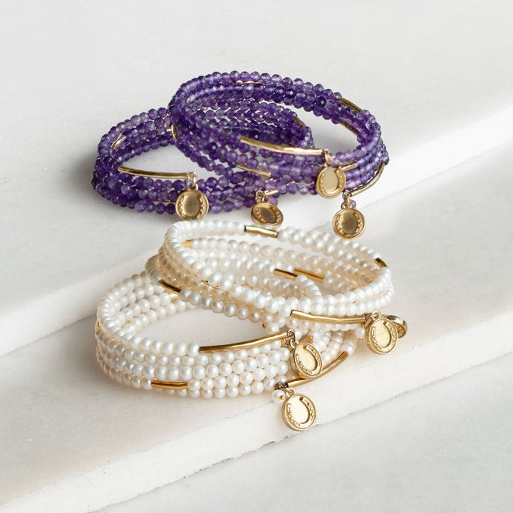 Prism - Amethyst Pave Horseshoe Earring