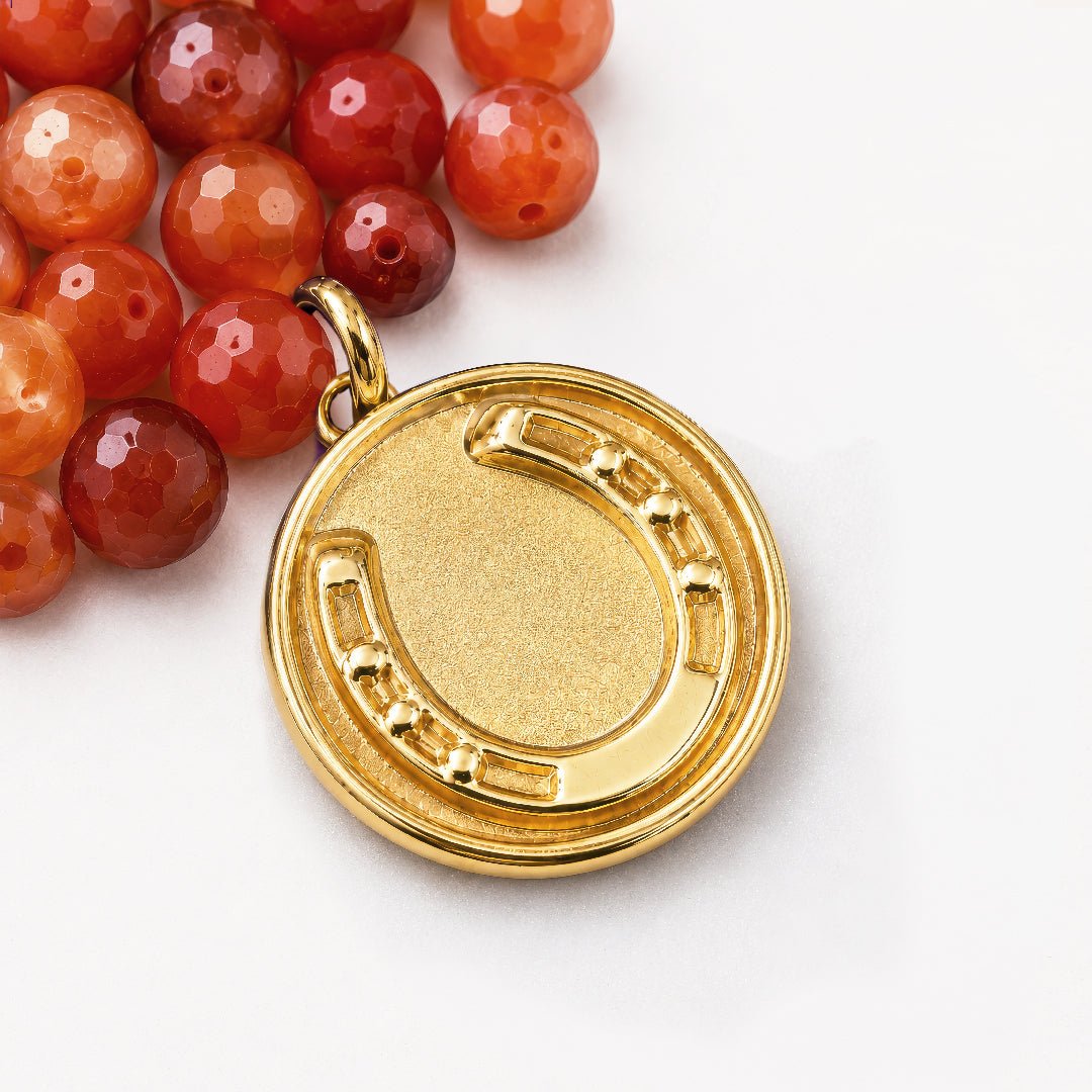 Prism - Carnelian Pave Horseshoe Earring