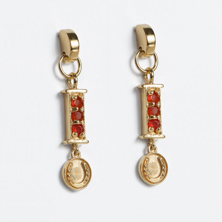 Prism - Carnelian Pave Horseshoe Earring