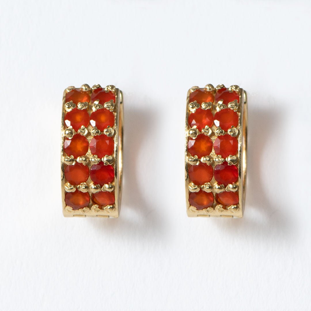 Prism - Carnelian Pave Horseshoe Earring