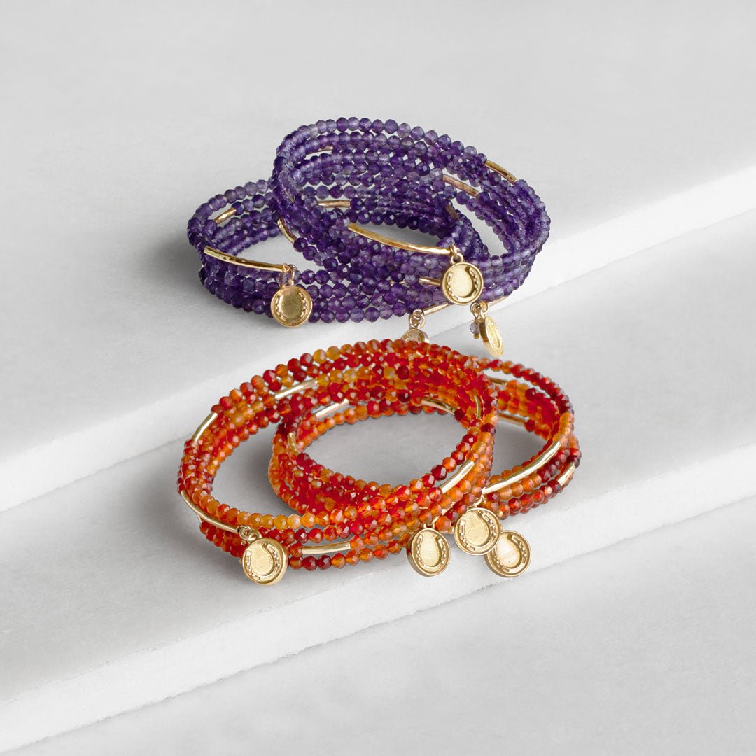 Prism - Carnelian Pave Horseshoe Earring