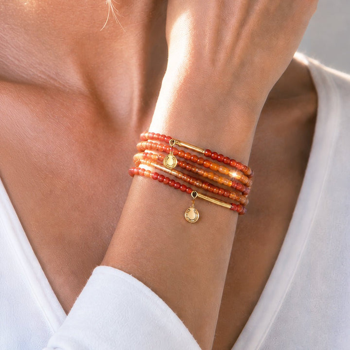 Prism - Carnelian Pave Horseshoe Earring