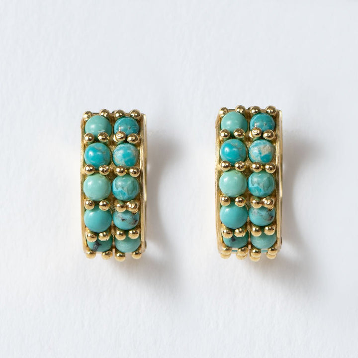 Prism - Turquoise Pave Horseshoe Earring