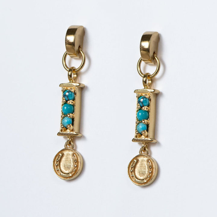 Prism - Turquoise Pave Horseshoe Earring