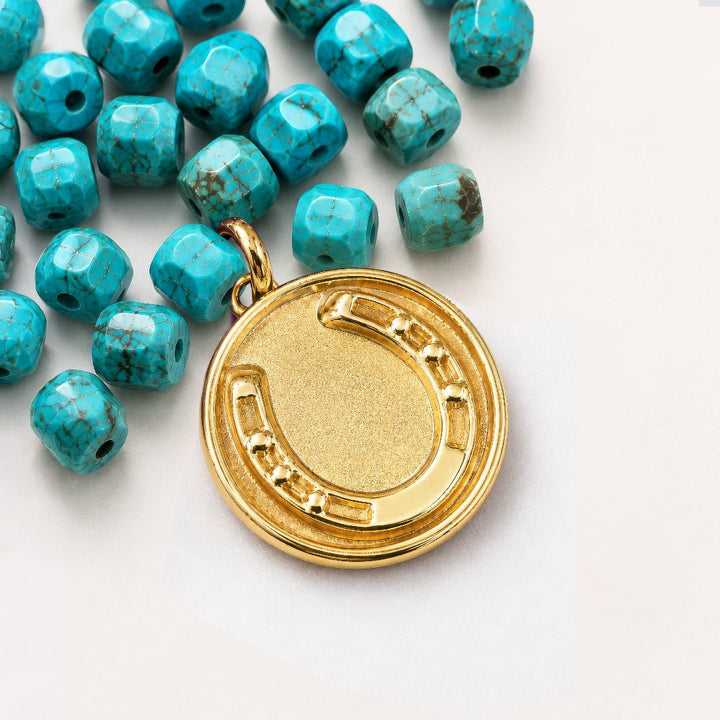 Prism - Turquoise Pave Horseshoe Earring
