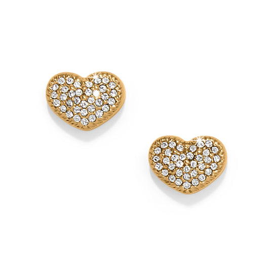 Brighton Illumina Celeste Heart Post Earrings - Gold