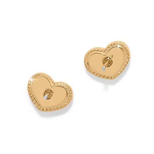 Brighton Illumina Celeste Heart Post Earrings - Gold
