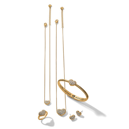 Brighton Illumina Celeste Heart Post Earrings - Gold