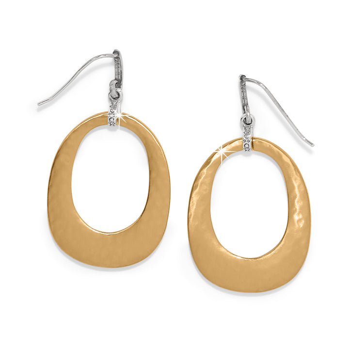 Brighton Meridian Geo Open Hoop French Wire Earrings