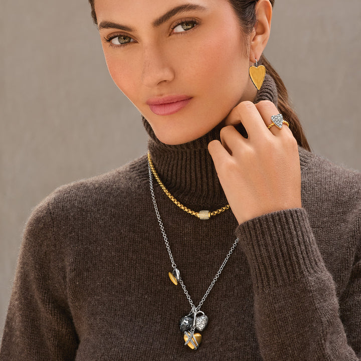 BRIGHTON ONE HEART TOGGLE NECKLACE