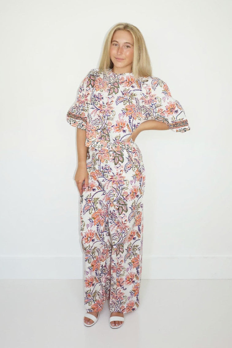Paige Jaipur Print Puff Sleeve Top from KADOU Boutique