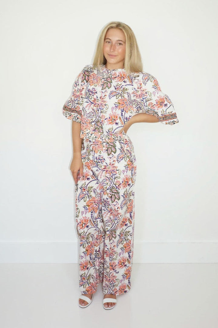 Paige Jaipur Print Puff Sleeve Top from KADOU Boutique