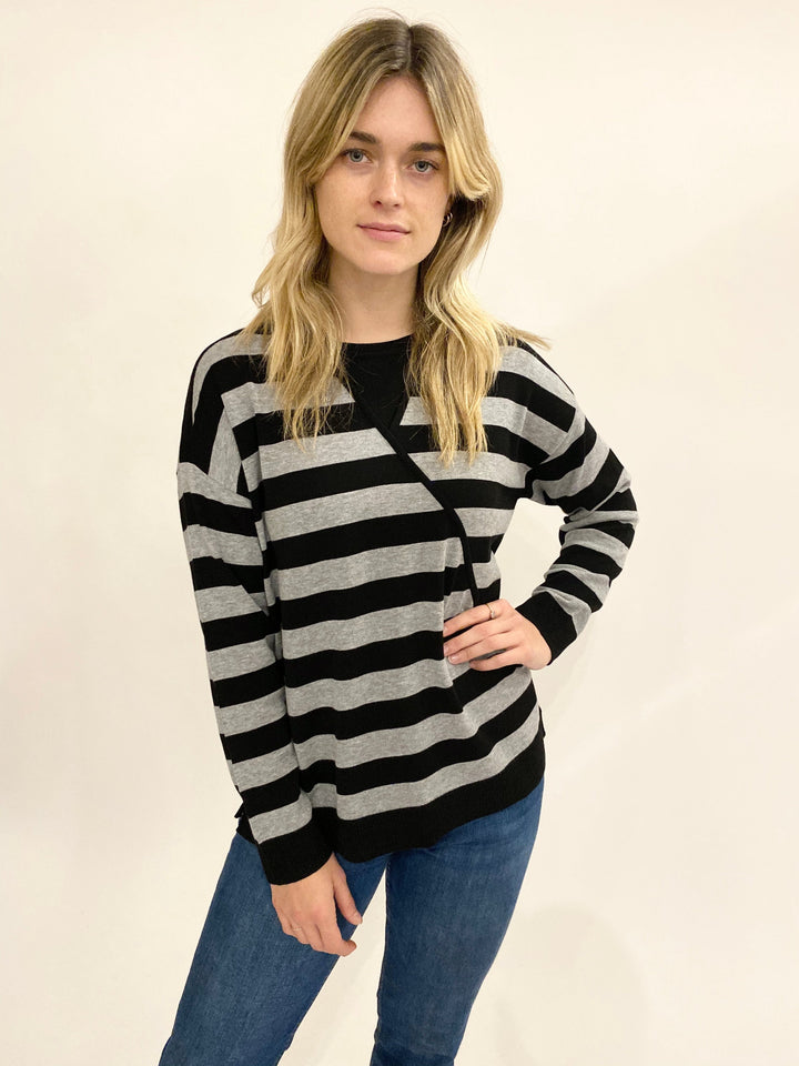 Pima Cotton Striped Pullover 