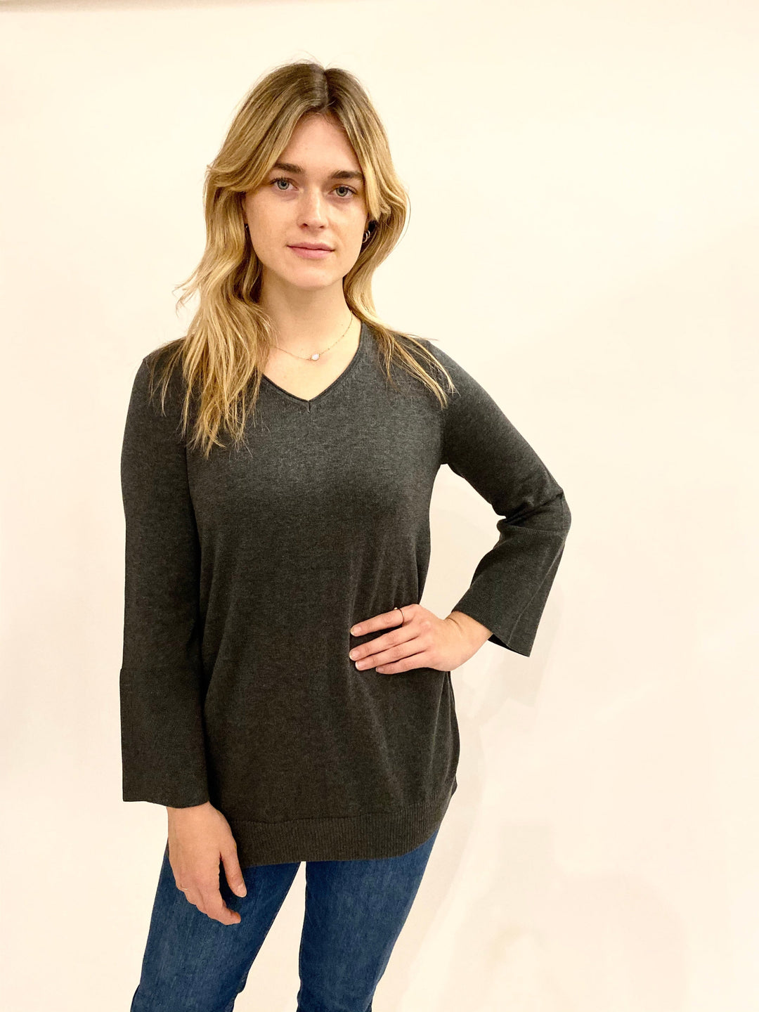 Pima Cotton V-Neck Tunic 