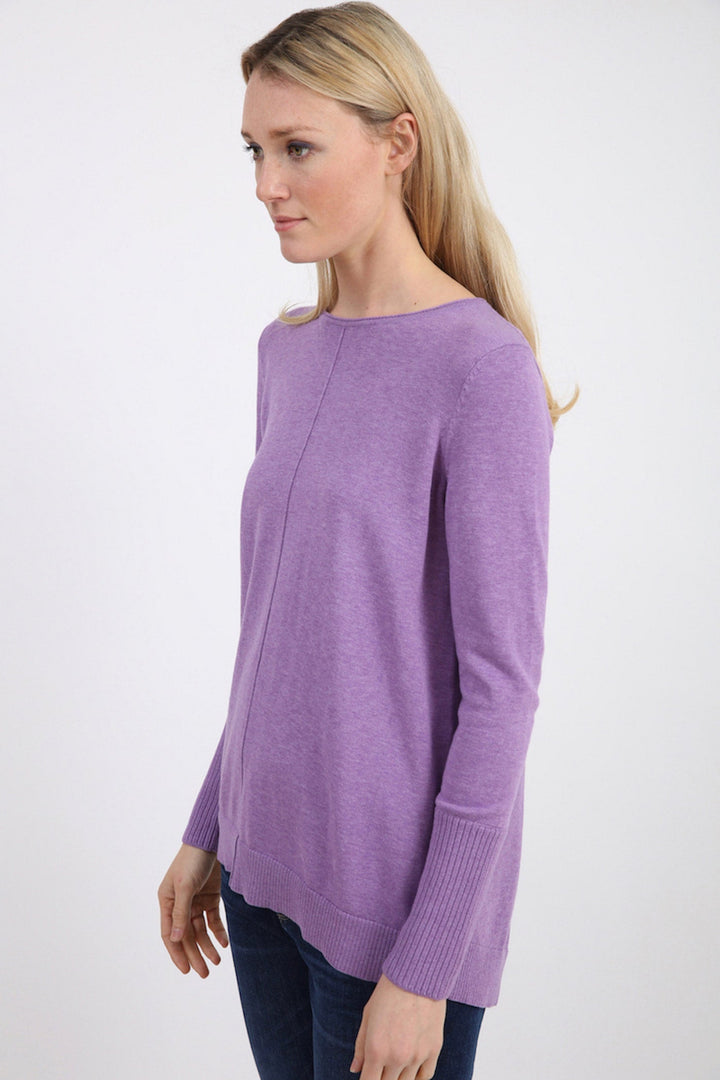 Pima Cotton Jewel Neck Pullover 