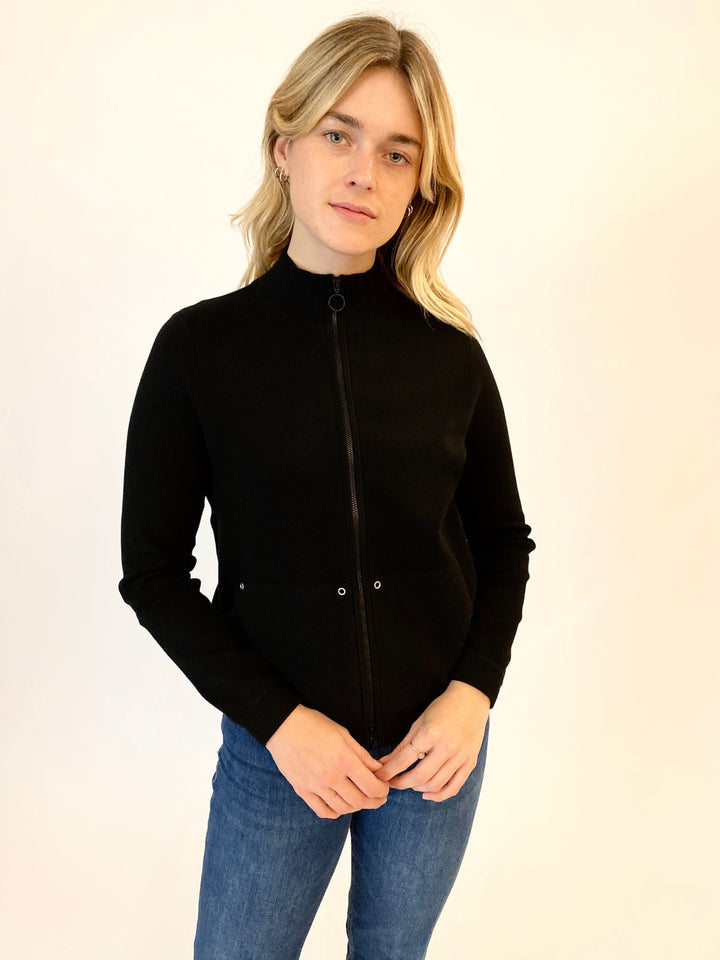 Pima Cotton Half Milano Zip Jacket 