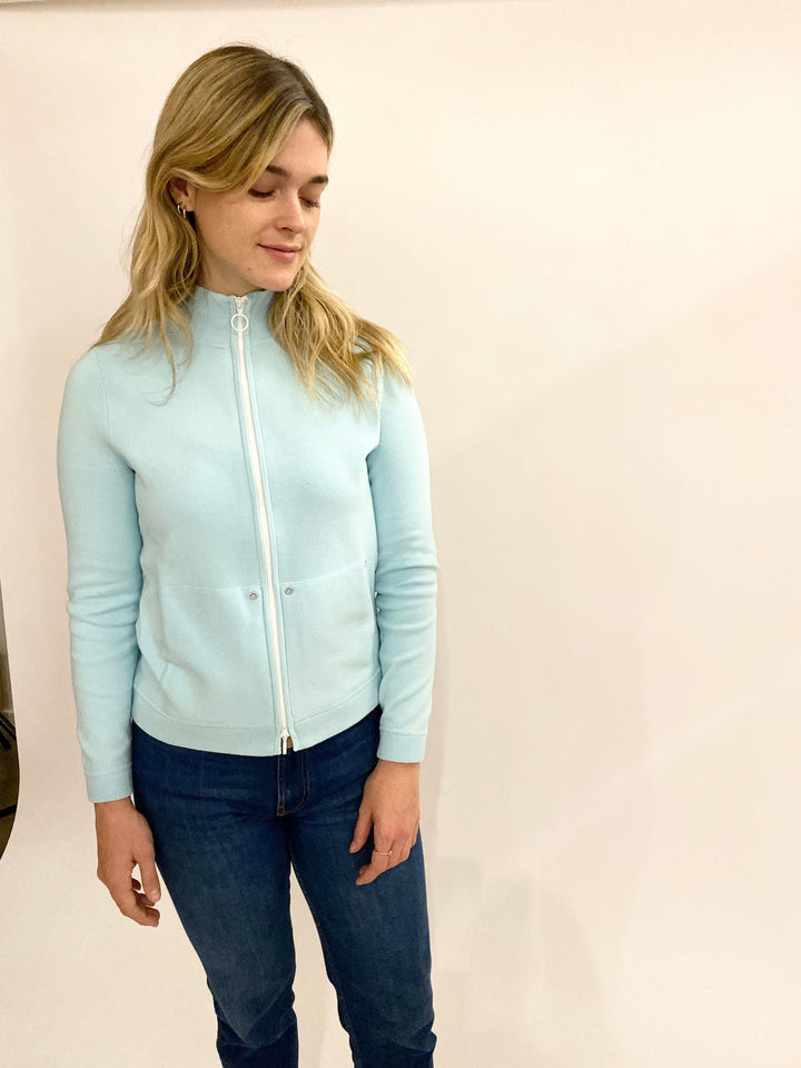 Pima Cotton Half Milano Zip Jacket 