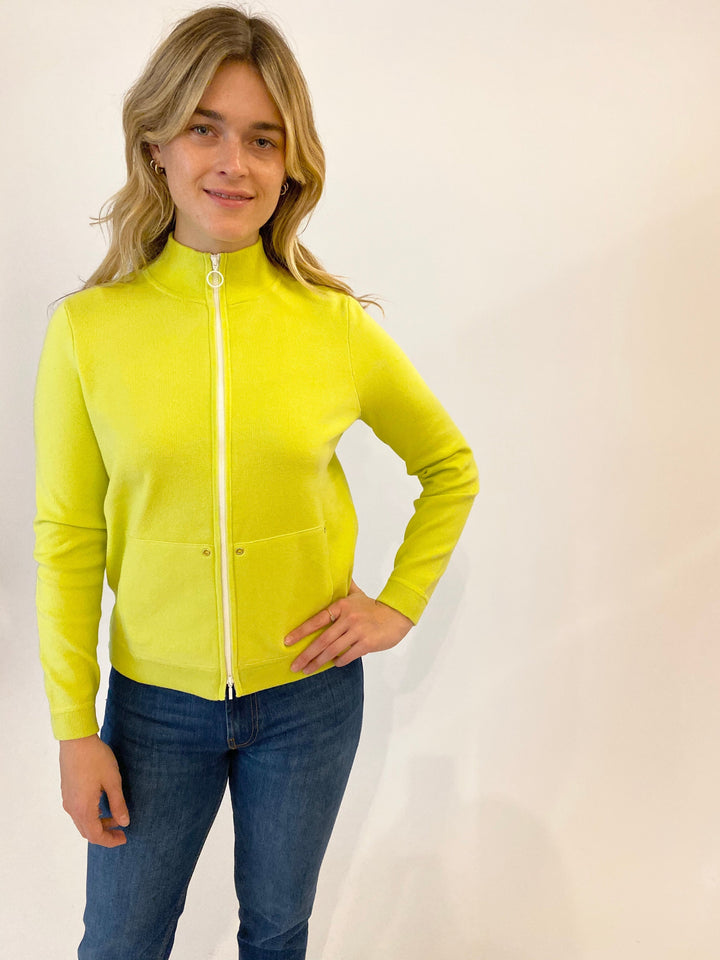 Pima Cotton Half Milano Zip Jacket 