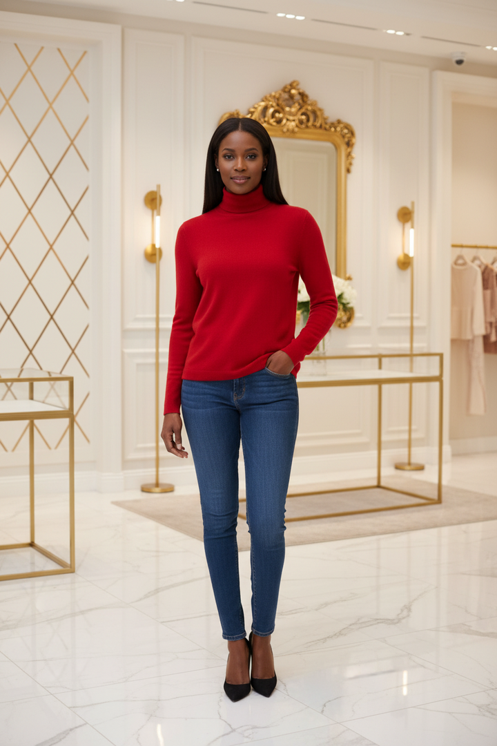 Superfine Cashmere Turtleneck  