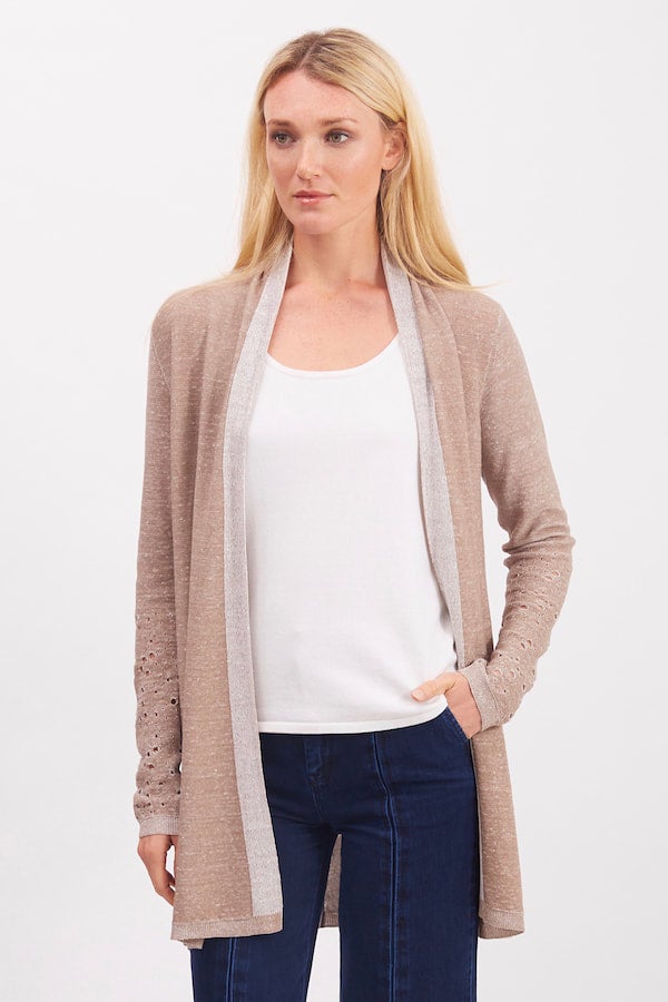 Pima Cotton Open Cardigan 