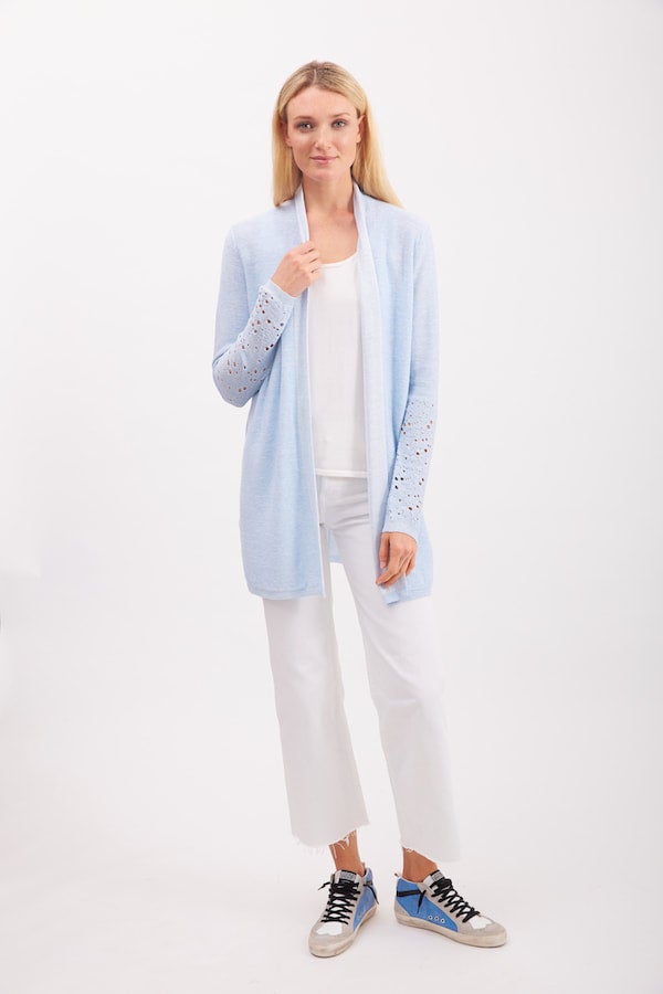Pima Cotton Open Cardigan 