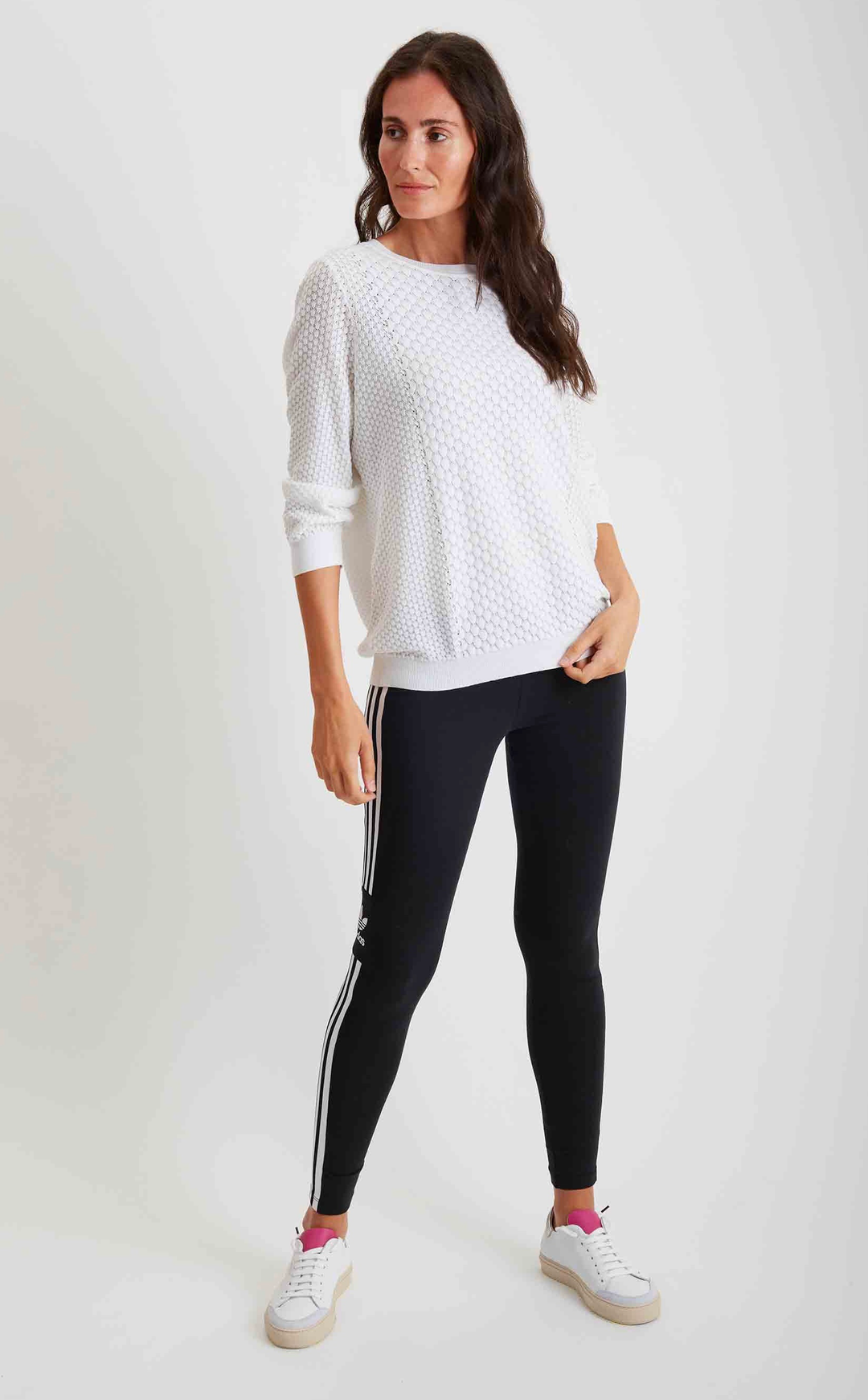 Pima Cotton Crew Texture Bubble Top 