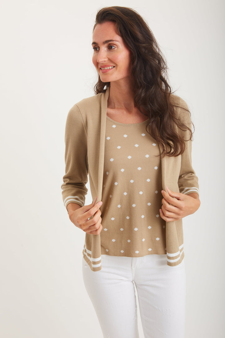 Cardigan w Attached Shell 