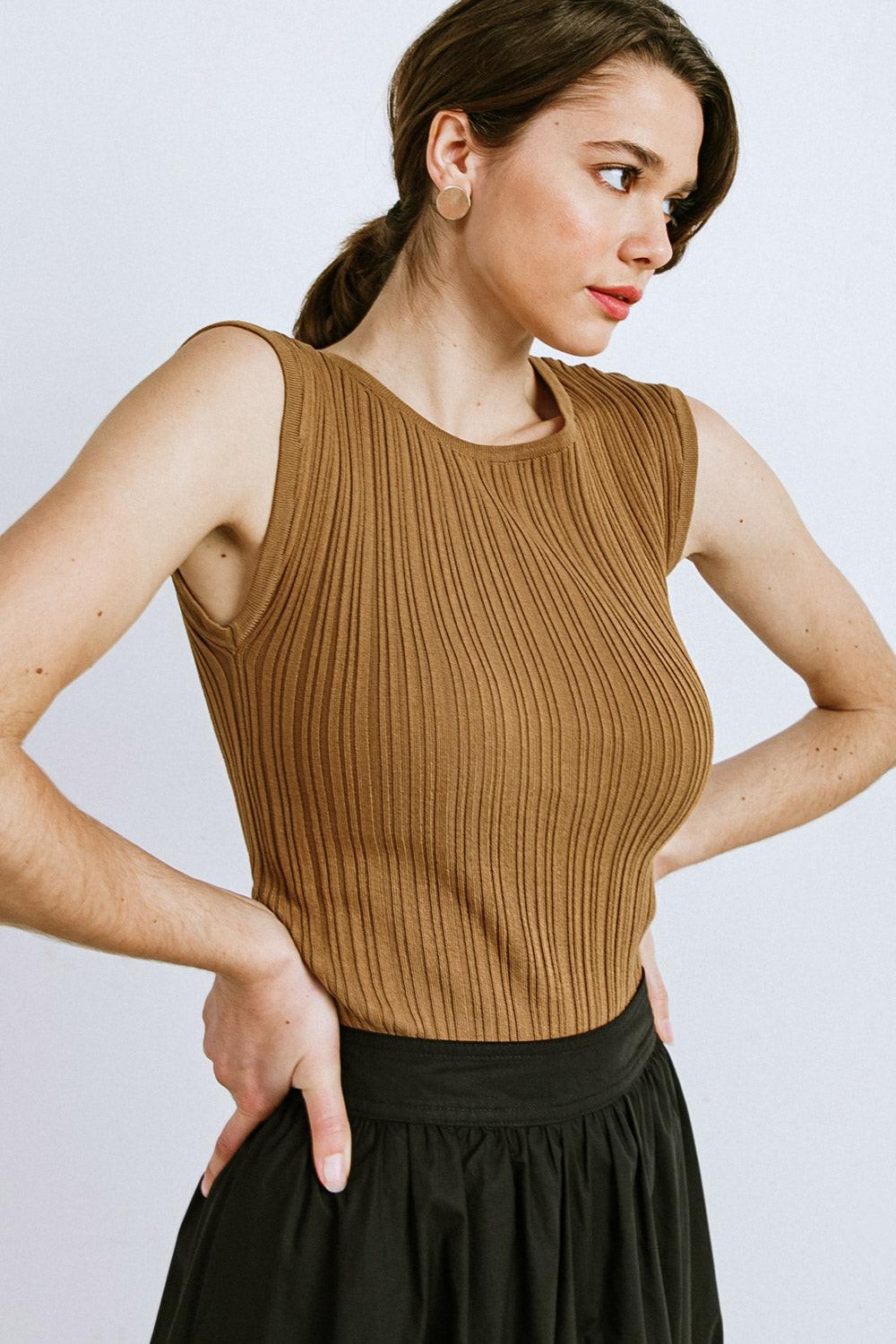 Set the Pace Knit Top from KADOU Boutique