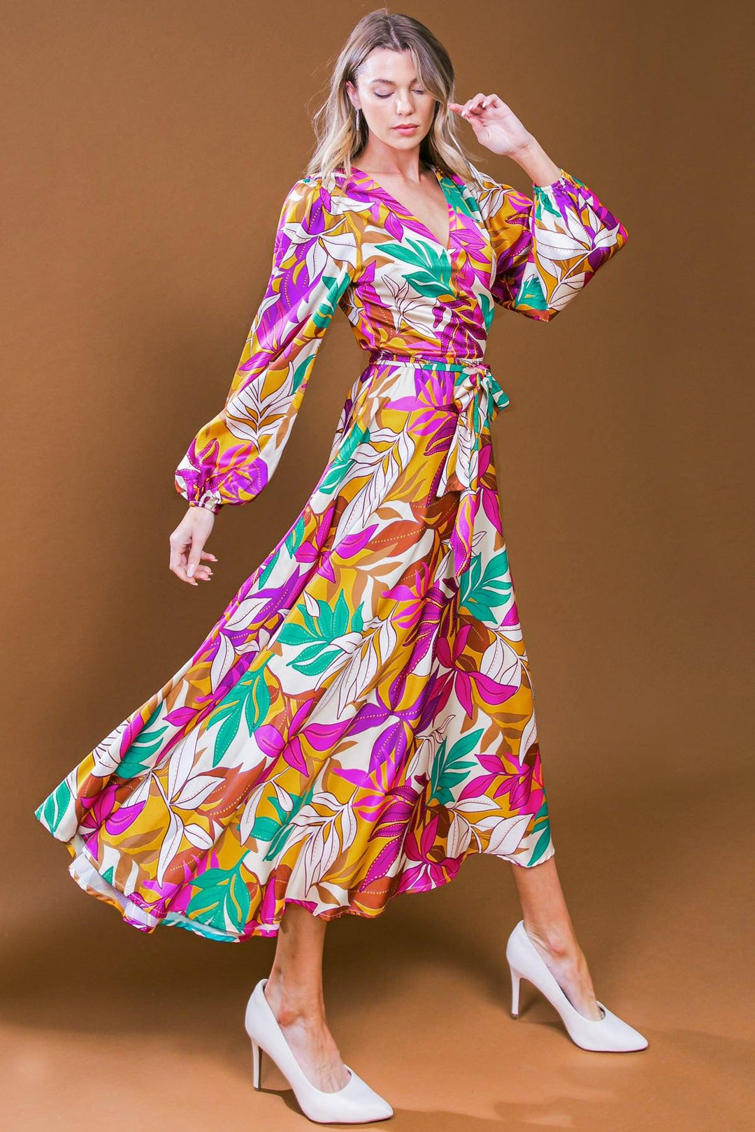 Carefree Confidence Woven Midi Dress from KADOU Boutique