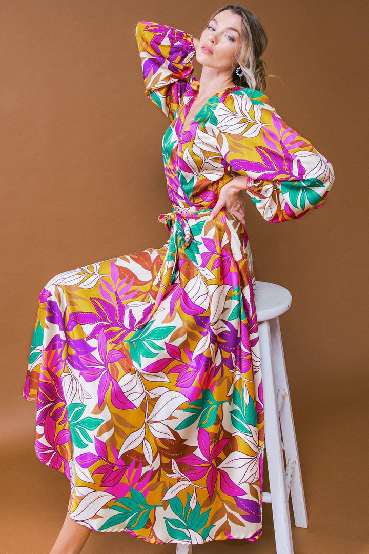 Carefree Confidence Woven Midi Dress from KADOU Boutique