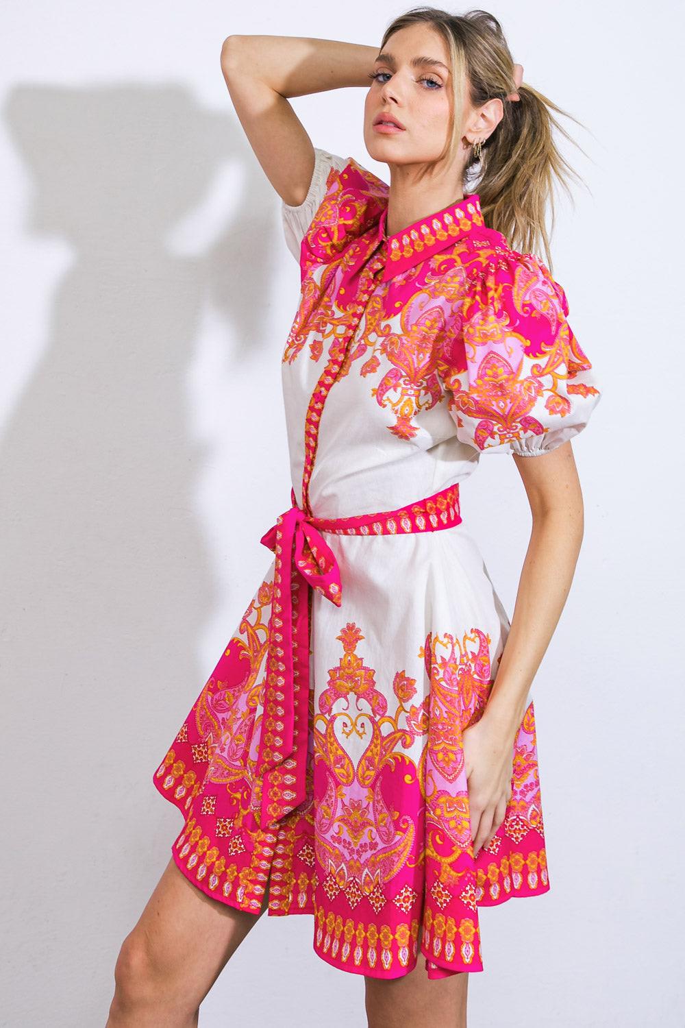 Attention Seeker Woven Mini Dress from KADOU Boutique