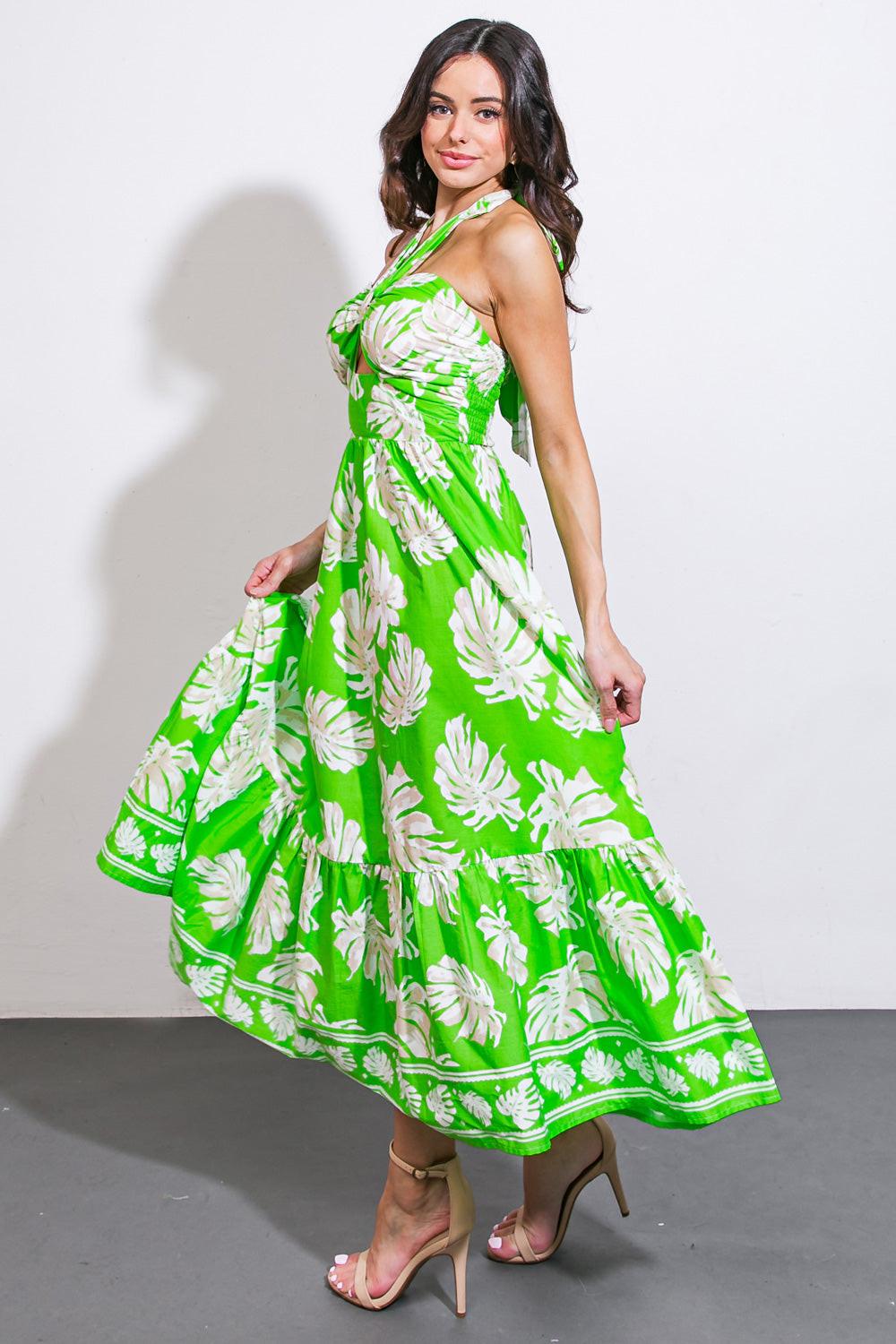 Cause a Scene Woven Midi Dress from KADOU Boutique
